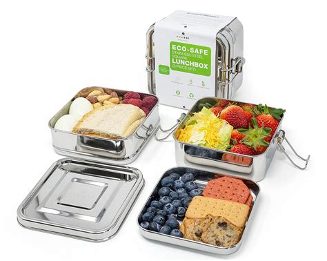 ecozoi stainless steel lunch box|Amazon.com: Ecozoi Stainless Steel Lunch Box.